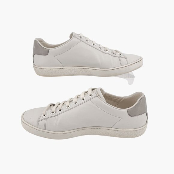 Gucci Interlocking GG Ace Sneakers Size 37 US 7 White Leather Low Top Logo Shoe - Picture 9 of 13